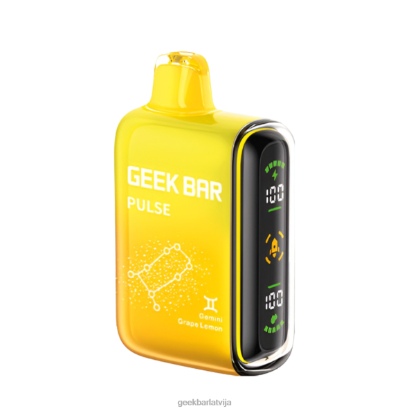 Geek Bar Pulse 15k vienreizējās lietošanas vape 626RR50 - Geek Bar Price dvīņu vīnogu citrons