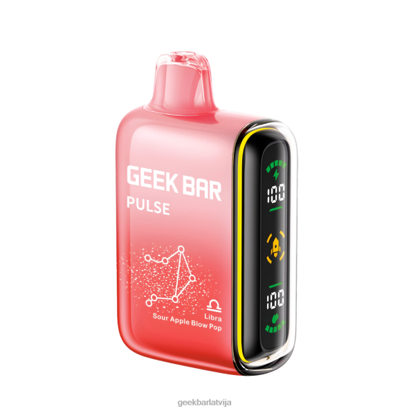 Geek Bar Pulse 15k vienreizējās lietošanas vape 626RR53 - Geek Bar Vape Review svari skābs ābols trieciens pop