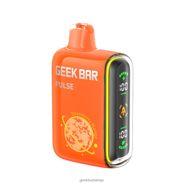 Geek Bar Pulse 15k vienreizējās lietošanas vape 626RR63 - Geek Bar Vape Review zemeņu mango