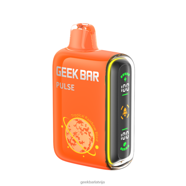 Geek Bar Pulse 15k vienreizējās lietošanas vape 626RR65 - Geek Vape Price tropu varavīksnes sprādziens